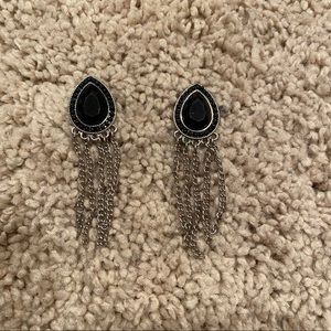 Black Stone Earrings